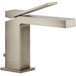 Wash basin tap Deck-mounted material: Brass mixer With push-open waste set Μ size Finox Brushed Nickel, color: Chrome surface: Brushed Deck-mounted