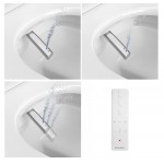 Wall-mounted toilet with shower & toilet seat, style: Wrapover smart toilet Compact 58x37 surface: Glossy, color: White Wall-mounted shower-toilets Wall-mounted toilet with shower & toilet seat, style: Wrapover smart toilet Compact 58x37 surface: Glossy, color: White Wall-mounted shower-toilets