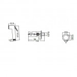 Σύστημα ντους μπιντέ επίτοιχο σταθερής θερμοκρασίας από ορείχαλκο μόνο κρύο νερό, inox finish, χρώμα: Χρωμέ επιφάνεια: Βουρτσισμένη Συστήματα ντους μπιντέ επίτοιχα