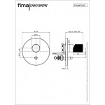 Shower tap Wall-mounted external part 2 way material: Brass mixer With plate without hand shower, hose and holder Brushed Black Chrome, color: Black surface: Brushed Wall-mounted - external part