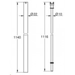 Προέκταση βέργας ντους 11,4cm από ορείχαλκο Προσθήκες