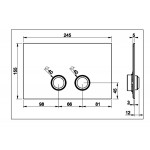 Flush wall plates for concealed cistern Actuation dual flush valve material: Metal, color: Bronze surface: Glossy Flush plates