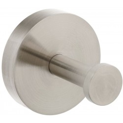 Hook Flat wall mounted material: Brass single brushed nickel, color: Chrome surface: Brushed Hooks