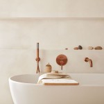Shower head W/ hose, holder and outlet elbow 1 jet Round brushed bronze, color: Bronze surface: Brushed Hand showers