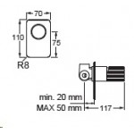 Μπαταρία ντουζιέρας εντοιχιζόμενη 1 εξόδου αναμεικτική από ορείχαλκο με πλακέτα κομπλέ, Light Gold Brushed, χρώμα: Χρυσό επιφάνεια: Βουρτσισμένη Εντοιχιζόμενες εξωτερικό μέρος