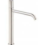 Μπαταρία νιπτήρος επικαθήμενη αναμεικτική από ορείχαλκο για νιπτήρα ελεύθερης τοποθέτησης με βαλβίδα push-open  inox finish, χρώμα: Χρωμέ επιφάνεια: Βουρτσισμένη Επικαθήμενες