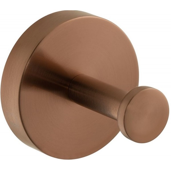 Άγκιστρο από ορείχαλκο μονό brushed bronze, χρώμα: Μπρονζέ επιφάνεια: Βουρτσισμένη Άγκιστρα