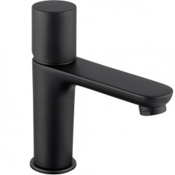Wash basin tap Deck-mounted material: Brass mixer With push-open waste set Μ size, color: Black surface: Matt Deck-mounted