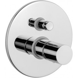 Shower tap Wall-mounted concealed - complete set 2 way material: Brass mixer With plate without hand shower, hose and holder, color: Chrome surface: Glossy Wall-mounted - external part