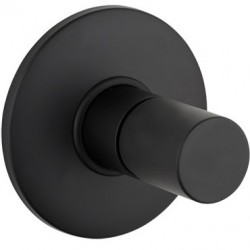 Shower tap Wall-mounted concealed - complete set 1 way material: Brass mixer With plate without hand shower, hose and holder Black Matt, color: Black surface: Matt Wall-mounted - external part