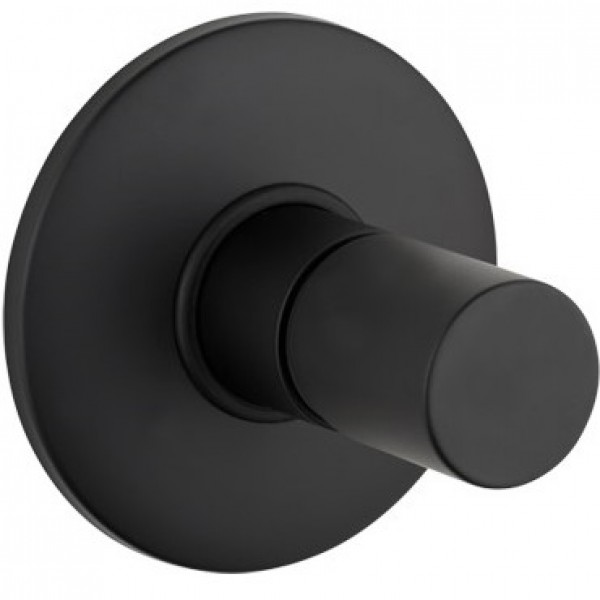 Shower tap Wall-mounted concealed - complete set 1 way material: Brass mixer With plate without hand shower, hose and holder Black Matt, color: Black surface: Matt Wall-mounted - external part