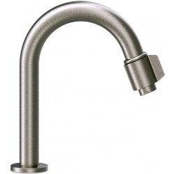 Kitchen tap Deck-mounted material: Brass with water filter on/off, inox, color: Chrome surface: Brushed Deck-mounted