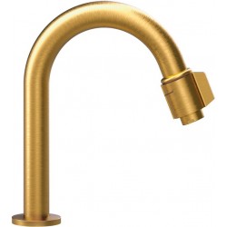 Μπαταρία κουζίνας επικαθήμενη από ορείχαλκο με φίλτρο νερού on/off, brushed gold, χρώμα: Χρυσό επιφάνεια: Βουρτσισμένη Επικαθήμενες