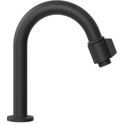 Kitchen tap Deck-mounted material: Brass with water filter on/off, black matt, color: Black surface: Matt Deck-mounted