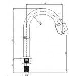 Kitchen tap Deck-mounted material: Brass with water filter brushed black, on/off, color: Black surface: Brushed Deck-mounted Kitchen tap Deck-mounted material: Brass with water filter brushed black, on/off, color: Black surface: Brushed Deck-mounted