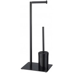 Brush - bin Floor standing material: Brass 25x20x61, color: Black surface: Matt Toilet brush holders