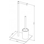 Brush - bin Floor standing material: Brass 25x20x61, color: Chrome surface: Glossy Brush - bin Floor standing material: Brass 25x20x61, color: Chrome surface: Glossy