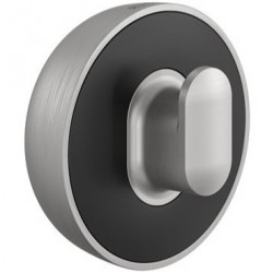 Άγκιστρο από ορείχαλκο μονό black matt/ inox finish, χρώμα: Χρωμέ/Μαύρο επιφάνεια: Βουρτσισμένη Άγκιστρα