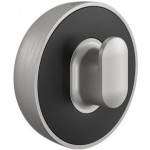 Άγκιστρο από ορείχαλκο μονό black matt/ inox finish, χρώμα: Χρωμέ/Μαύρο επιφάνεια: Βουρτσισμένη Άγκιστρα
