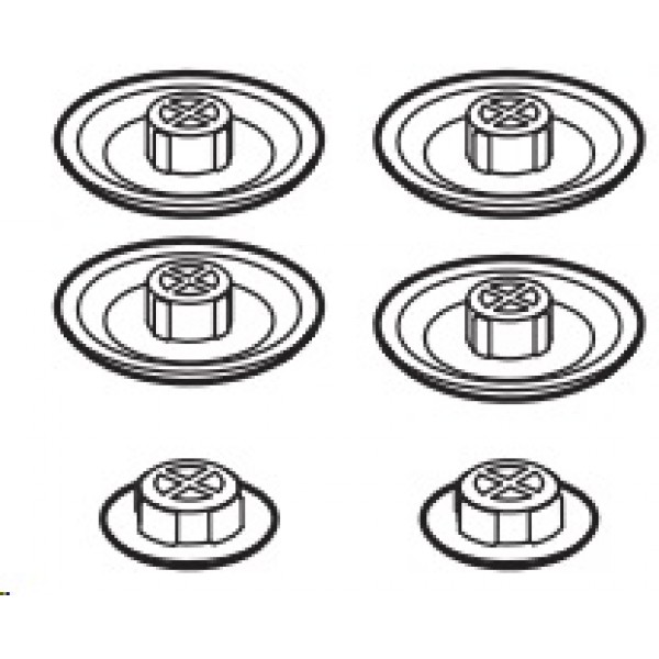 Seat buffer material: Plastic Buffers for WC seats