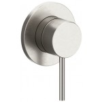 Shower tap Wall-mounted concealed - complete set 1 hole 1 way material: Inox mixer without hand shower, hose and holder, color: Chrome surface: Brushed Wall-mounted - external part Shower tap Wall-mounted concealed - complete set 1 hole 1 way material: Inox mixer without hand shower, hose and holder, color: Chrome surface: Brushed Wall-mounted - external part