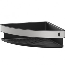 Σπογγοθήκη από ορείχαλκο γωνιακή μονή γωνιακή, 21x21, black mat/t inox finish, χρώμα: Χρωμέ/Μαύρο επιφάνεια: Βουρτσισμένη Σπογγοθήκες