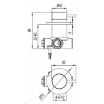 Diverter for concealed shower tap Wall-mounted complete 3 way material: Inox, color: Chrome surface: Brushed Diverters - external part
