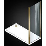 Shower enclosure Linear 80x200 6mm fixed brushed gold surface: Brushed, color: Gold Linear Shower enclosure Linear 80x200 6mm fixed brushed gold surface: Brushed, color: Gold Linear