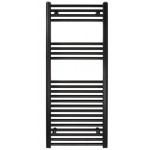 Heated towel rack 50x120 material: Steel, color: Black surface: Matt Heated towel rails