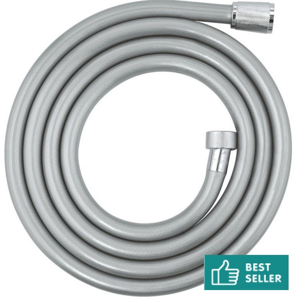 Shower hose 200cm material: Plastic, color: Chrome surface: Matt Shower hoses