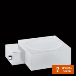 Soap material: Inox Wall-mounted, color: Chrome/White surface: Matt Soap holders