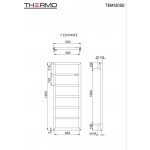 Πετσετοθήκη θερμαινόμενη 50x120 από inox με υδραυλική ή ηλεκτρική λειτουργία, silk black, AISI 304, χρώμα: Μαύρο επιφάνεια: Ματ Πετσετοθήκες θερμαινόμενες