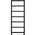 Πετσετοθήκη θερμαινόμενη 50x120 από inox με υδραυλική ή ηλεκτρική λειτουργία, silk black, AISI 304, χρώμα: Μαύρο επιφάνεια: Ματ Πετσετοθήκες θερμαινόμενες
