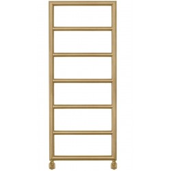 Πετσετοθήκη θερμαινόμενη 50x120 από inox υδραυλική ή ηλεκτρική λειτουργία, AISI304, Brushed Brass (Gold) PVD, χρώμα: Χρυσό επιφάνεια: Βουρτσισμένη Πετσετοθήκες θερμαινόμενες