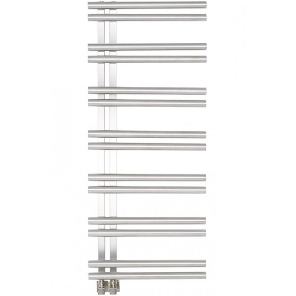 Πετσετοθήκη θερμαινόμενη 50x120 από inox AISI 304 με υδραυλική ή ηλεκτρική λειτουργία, inox brushed, χρώμα: Χρωμέ επιφάνεια: Βουρτσισμένη Πετσετοθήκη θερμαινόμενη 50x120 από inox AISI 304 με υδραυλική ή ηλεκτρική λειτουργία, inox brushed, χρώμα: Χρωμέ επιφάνεια: Βουρτσισμένη