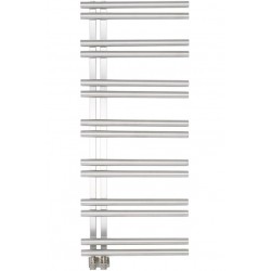 Πετσετοθήκη θερμαινόμενη 50x120 από inox AISI 304 με υδραυλική ή ηλεκτρική λειτουργία, inox brushed, χρώμα: Χρωμέ επιφάνεια: Βουρτσισμένη Πετσετοθήκες θερμαινόμενες