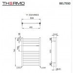 Heated towel rack 50x75 material: Inox, color: Chrome surface: Brushed Heated towel rails