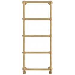 Πετσετοθήκη θερμαινόμενη 49x115 από inox υδραυλική ή ηλεκτρική λειτουργία, AISI304, Brushed Brass (Gold) PVD, χρώμα: Χρυσό επιφάνεια: Γυαλιστερή Πετσετοθήκες θερμαινόμενες