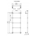 Πετσετοθήκη θερμαινόμενη 49x115 από inox υδραυλική ή ηλεκτρική λειτουργία, AISI304, Antique Brass, χρώμα: Μπρονζέ επιφάνεια: Βουρτσισμένη Πετσετοθήκες θερμαινόμενες