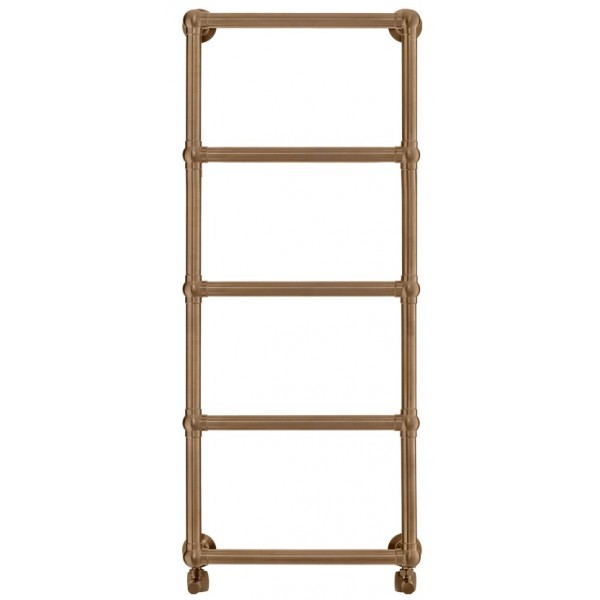 Πετσετοθήκη θερμαινόμενη 49x115 από inox υδραυλική ή ηλεκτρική λειτουργία, AISI304, Antique Brass, χρώμα: Μπρονζέ επιφάνεια: Βουρτσισμένη Πετσετοθήκες θερμαινόμενες