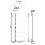 Πετσετοθήκη θερμαινόμενη 50x138 από inox υδραυλική ή ηλεκτρική λειτουργία, Black Brushed PVD, χρώμα: Μαύρο επιφάνεια: Βουρτσισμένη Πετσετοθήκες θερμαινόμενες