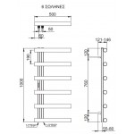 Πετσετοθήκη θερμαινόμενη 50x100 από inox υδραυλική ή ηλεκτρική λειτουργία, AISI304, Silk Black, χρώμα: Μαύρο επιφάνεια: Ματ Πετσετοθήκες θερμαινόμενες
