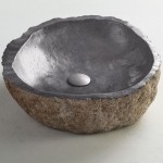 Washbasin Free standing 40x40x15 material: Stone Without hole Without overflow Fossil, color: Brown/Black surface: Matt Free standing Washbasin Free standing 40x40x15 material: Stone Without hole Without overflow Fossil, color: Brown/Black surface: Matt Free standing