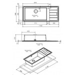 Sink Stainless (Steel) 116x50 material: Inox surface: Matt right nested 1 bowl, color: Chrome Stainless steel Sink Stainless (Steel) 116x50 material: Inox surface: Matt right nested 1 bowl, color: Chrome Stainless steel