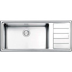 Νεροχύτης ανοξείδωτος 116x50 από inox επιφάνεια: Λεία ματ με πάγκο δεξιά ένθετος 1 γούρνα, χρώμα: Χρωμέ Ανοξείδωτοι