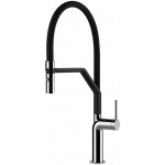Kitchen tap Deck-mounted material: Brass with shower, color: Chrome/Black surface: Glossy Deck-mounted Kitchen tap Deck-mounted material: Brass with shower, color: Chrome/Black surface: Glossy Deck-mounted