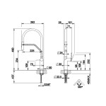 Kitchen tap Deck-mounted material: Brass with shower Matte Black, color: Black surface: Matt Deck-mounted Kitchen tap Deck-mounted material: Brass with shower Matte Black, color: Black surface: Matt Deck-mounted
