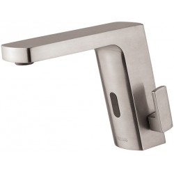 Wash basin tap Deck-mounted electronic material: Brass Without waste Μ size, color: Chrome surface: Brushed Deck-mounted