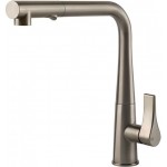Kitchen tap Deck-mounted material: Brass with shower L-Spout Finox Brushed Nickel, color: Chrome surface: Brushed Deck-mounted Kitchen tap Deck-mounted material: Brass with shower L-Spout Finox Brushed Nickel, color: Chrome surface: Brushed Deck-mounted
