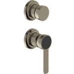Shower tap Wall-mounted concealed - complete set 2 holes 3 way material: Brass mixer without hand shower, hose and holder, color: Black surface: Brushed Wall-mounted - external part Shower tap Wall-mounted concealed - complete set 2 holes 3 way material: Brass mixer without hand shower, hose and holder, color: Black surface: Brushed Wall-mounted - external part